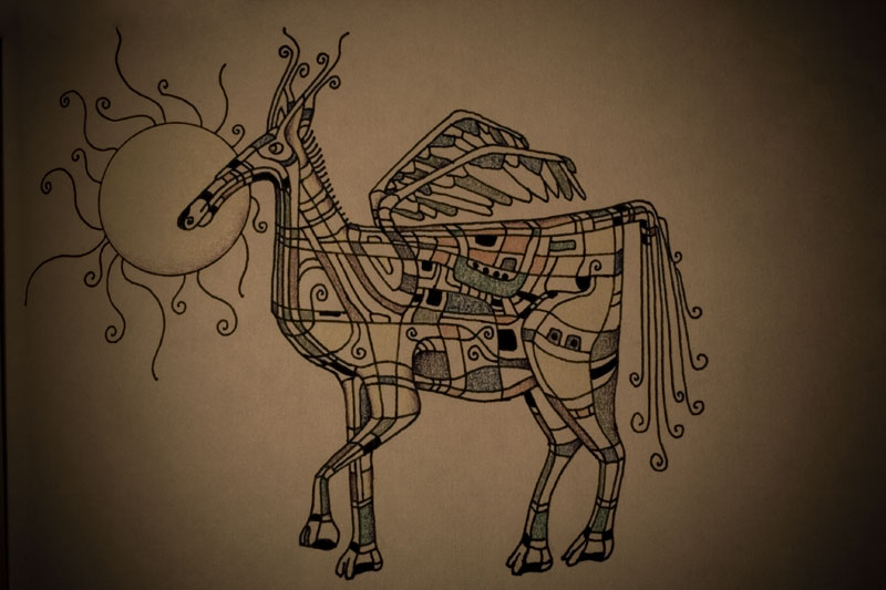Sketch of Yttrian Winged Horse